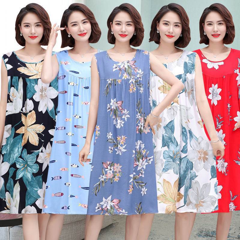 Cotton-polyester nightgown pajamas in large size