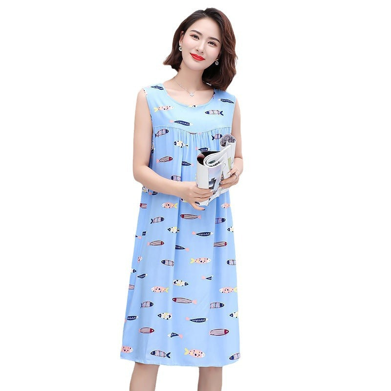 Cotton-polyester nightgown pajamas in large size