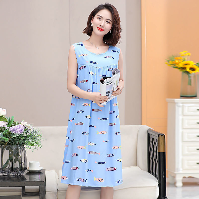 Cotton-polyester nightgown pajamas in large size