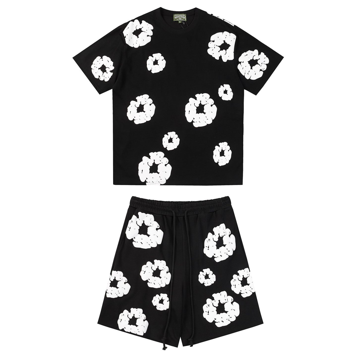 Cotton Print Short Sleeve Shorts Set