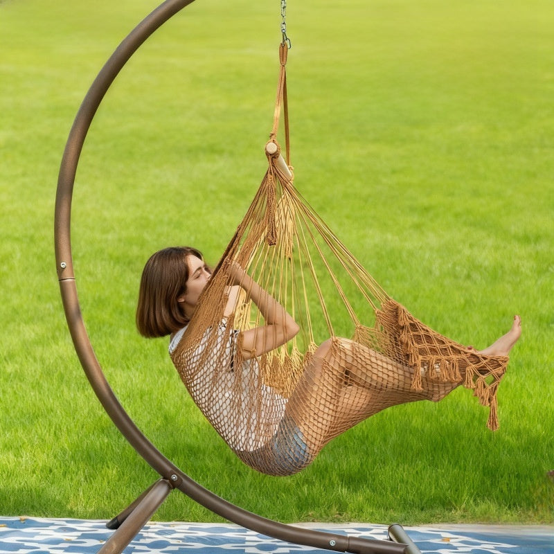 Cotton rope net hanging chair swing