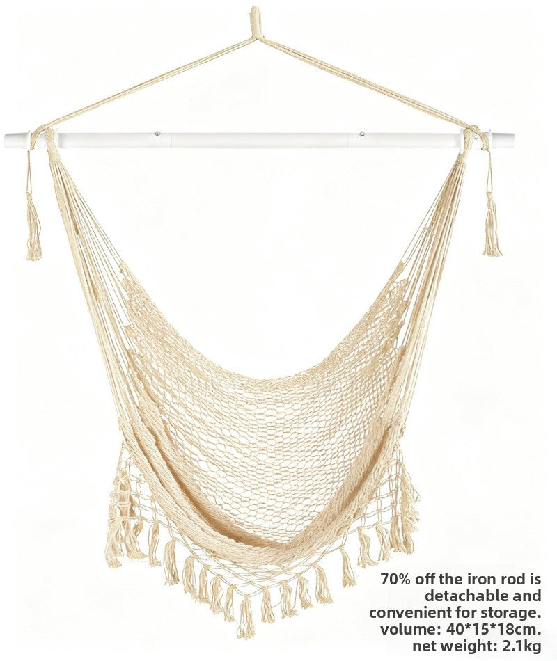 Cotton rope net hanging chair swing