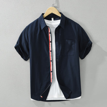 Cotton Short-Sleeve Shirt for Men