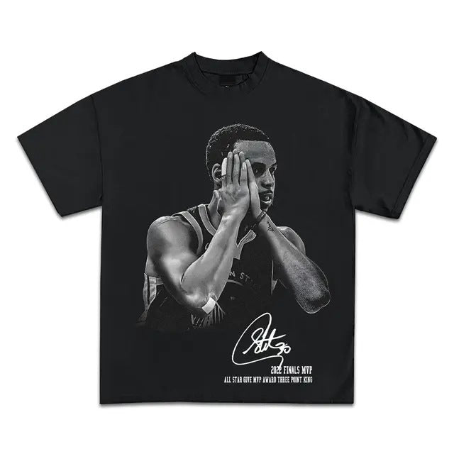 Cotton Short Sleeve T-Shirt with Retro Graphics