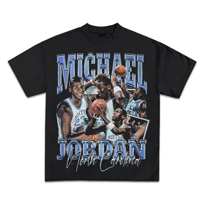 Cotton Short Sleeve T-Shirt with Retro Graphics
