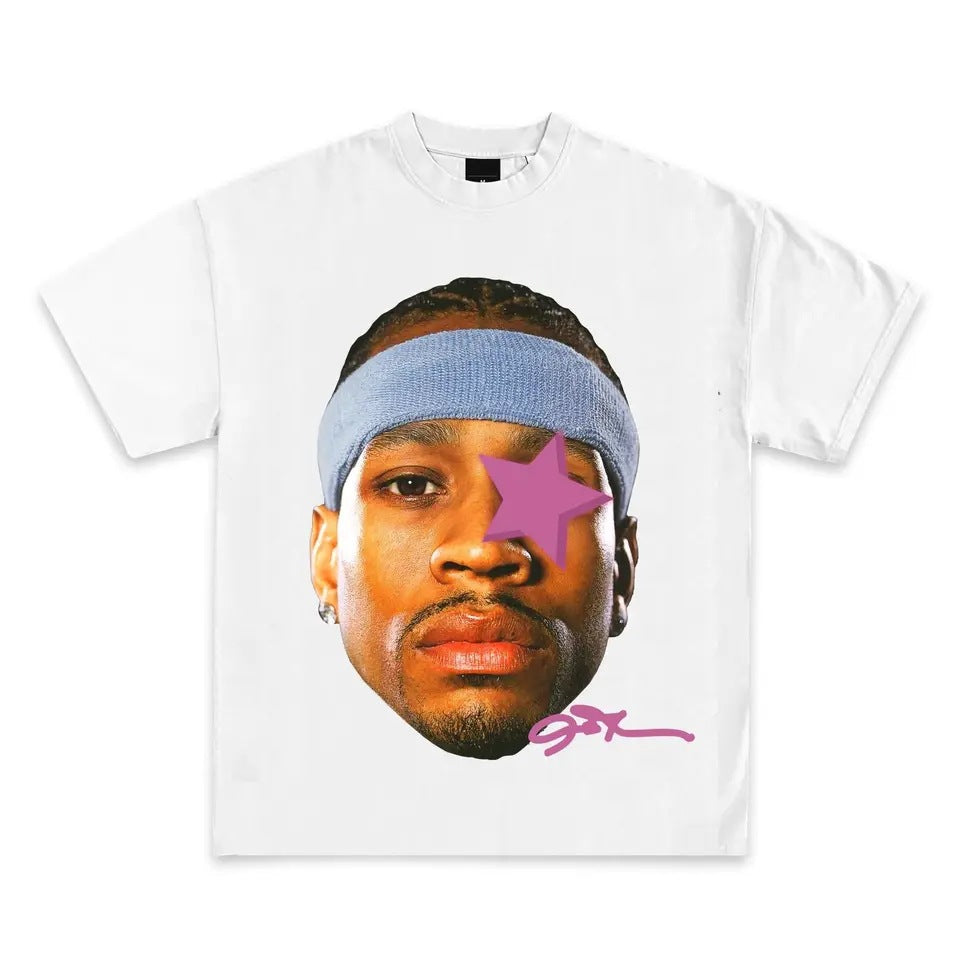 Cotton Short Sleeve T-Shirt with Retro Graphics