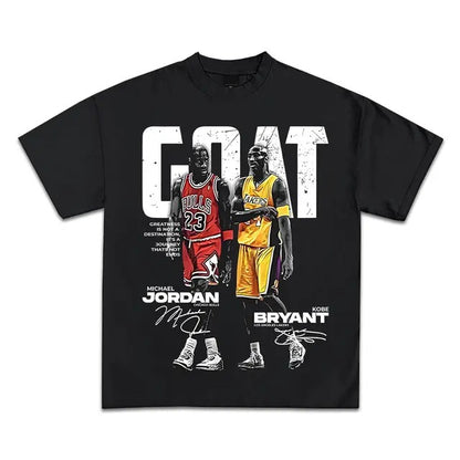 Cotton Short Sleeve T-Shirt with Retro Graphics
