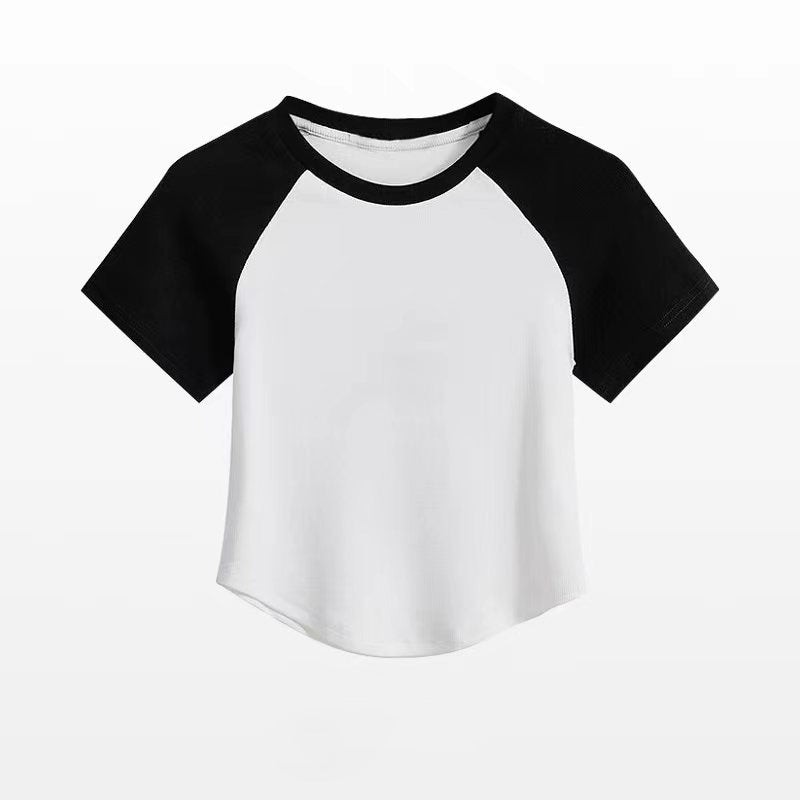 Cotton Spandex Drawstring Casual T-Shirt