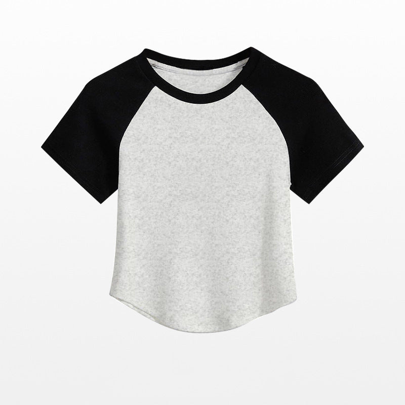 Cotton Spandex Drawstring Casual T-Shirt
