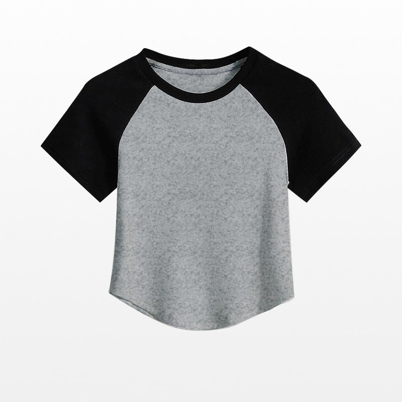 Cotton Spandex Drawstring Casual T-Shirt