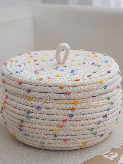 Cotton Storage Basket with Lid
