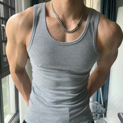 Cotton Stretch Fitness Vest for Men