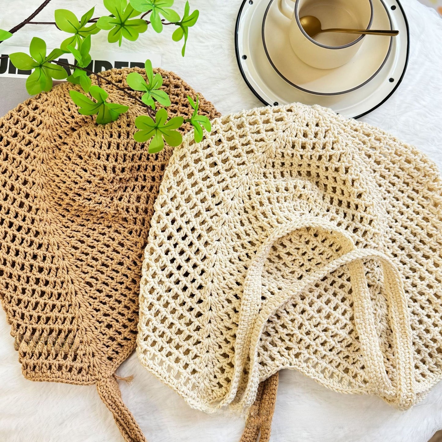 Cotton Thread Handmade Crochet Tote Bag