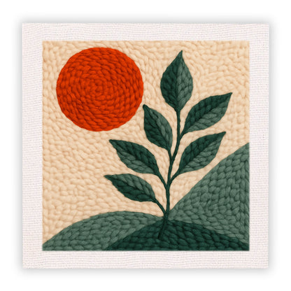 Cotton thread needle punch embroidery