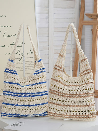 Cotton thread shoulder bag