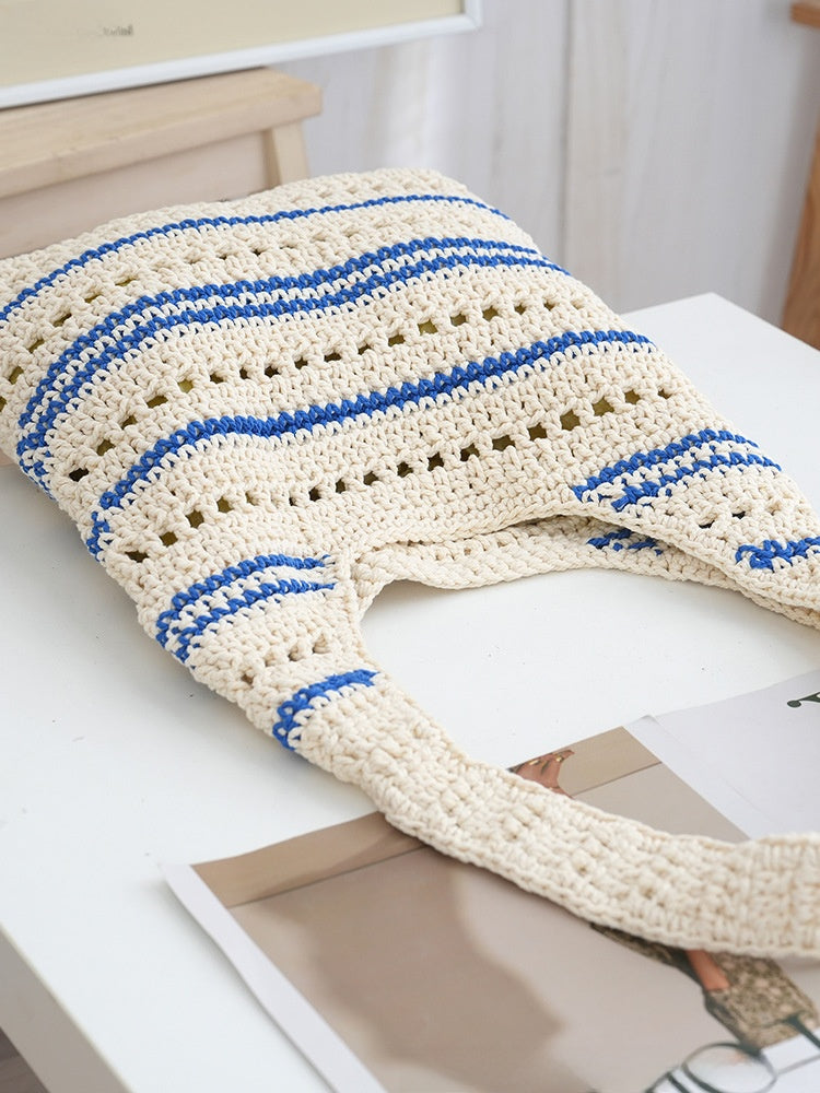 Cotton thread shoulder bag