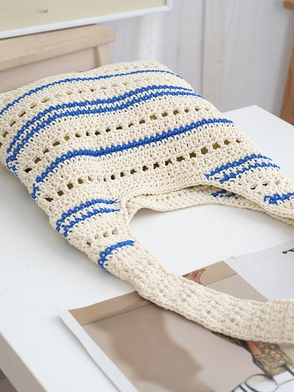 Cotton thread shoulder bag