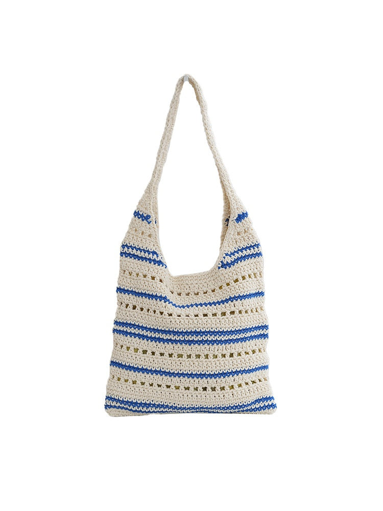 Cotton thread shoulder bag