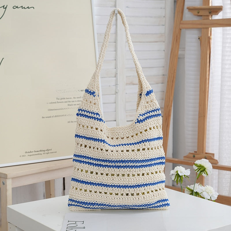 Cotton thread shoulder bag