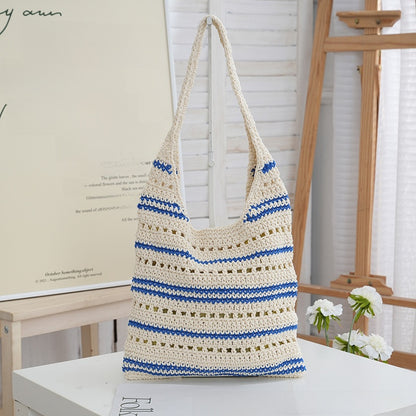 Cotton thread shoulder bag