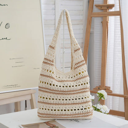 Cotton thread shoulder bag