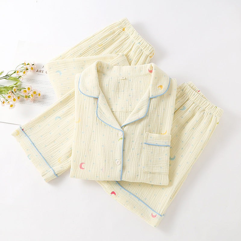Cotton Three-Piece Pajama Set