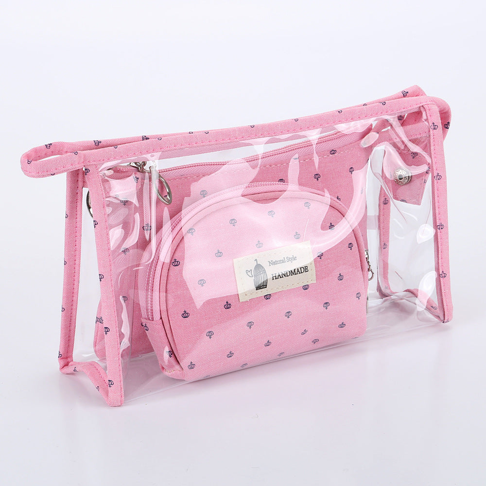 Cotton Travel Toiletry Cosmetic Bag Set
