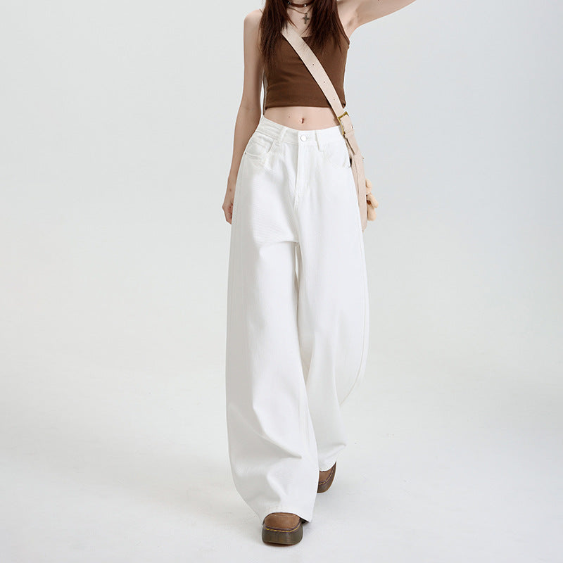 Cotton Wide Leg Denim Pants