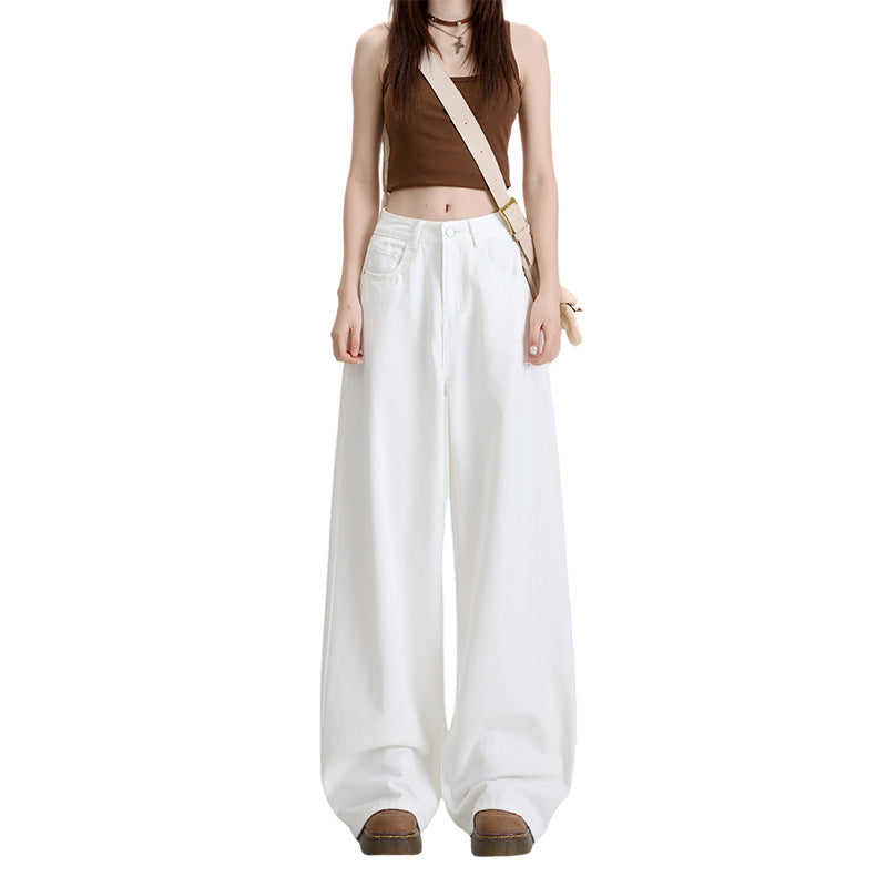 Cotton Wide Leg Denim Pants