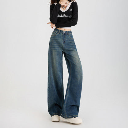 Cotton Wide Leg Denim Pants