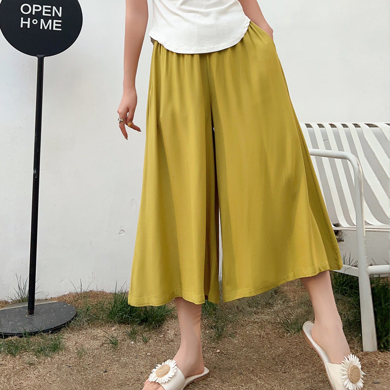 Cotton wide leg pants