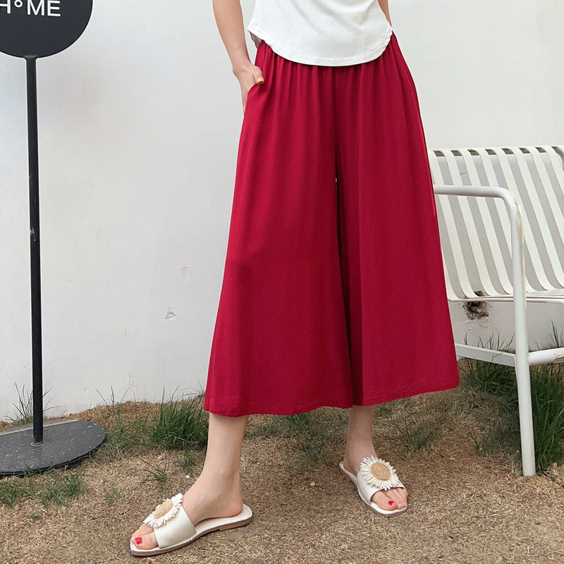 Cotton wide leg pants