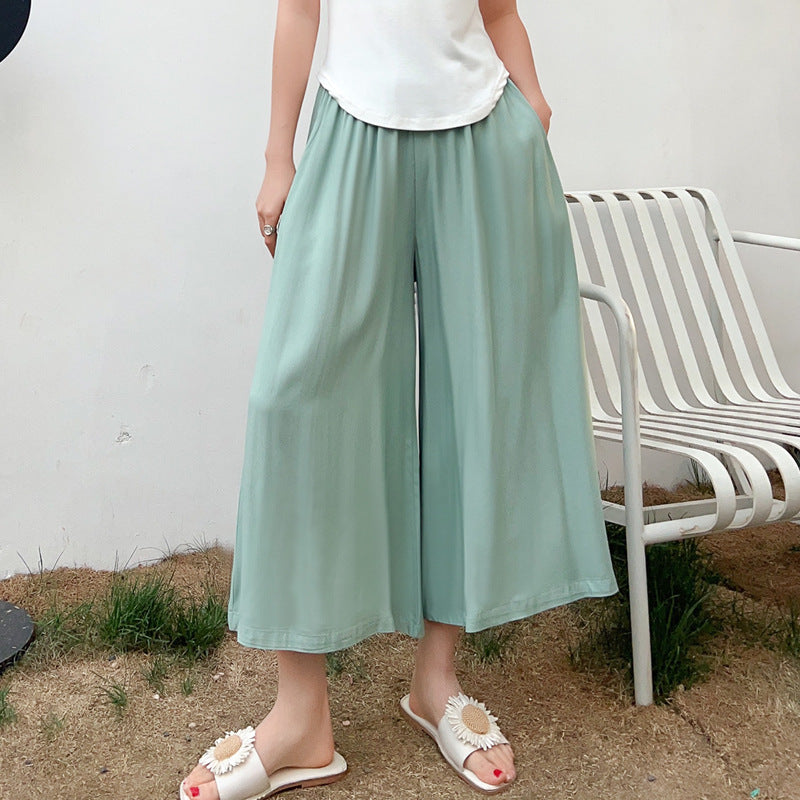Cotton wide leg pants