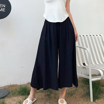 Cotton wide leg pants
