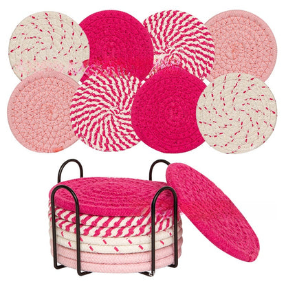 Cotton Woven Round Heat Insulation Coaster Placemat