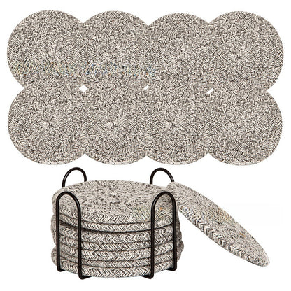 Cotton Woven Round Heat Insulation Coaster Placemat