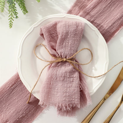Cotton Wrinkled Raw Edge Napkin Placemat