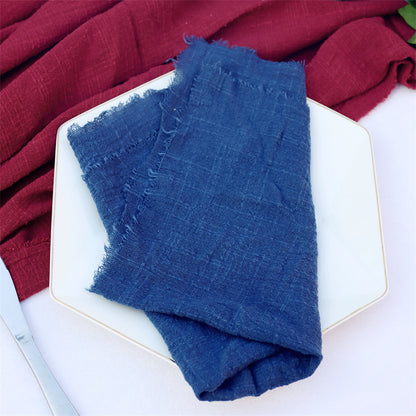 Cotton Wrinkled Raw Edge Napkin Placemat