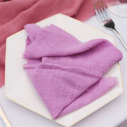 Cotton Wrinkled Raw Edge Napkin Placemat