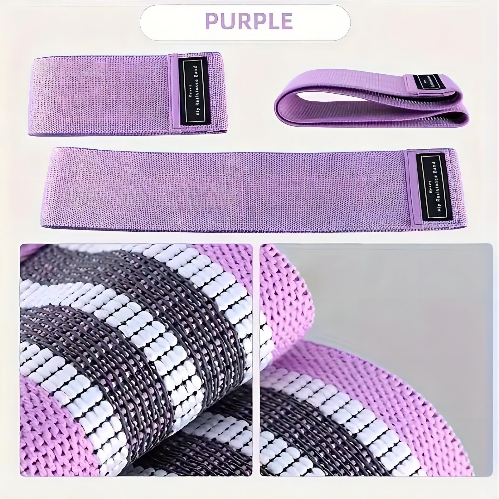 Cotton Yoga Resistance Band Hip Exercise Fitness Stretch Band
