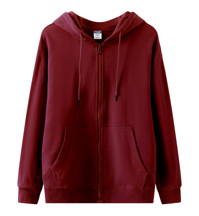 Cotton Zip Up Hooded Sweatshirt