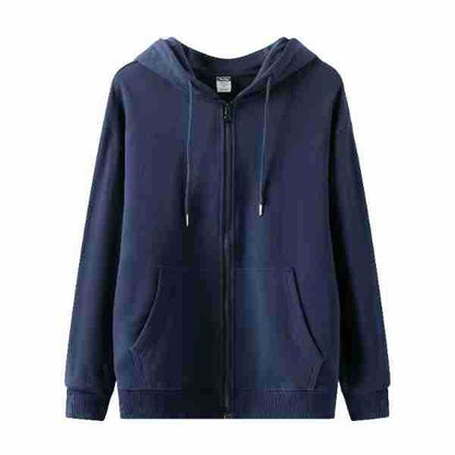Cotton Zip Up Hooded Sweatshirt