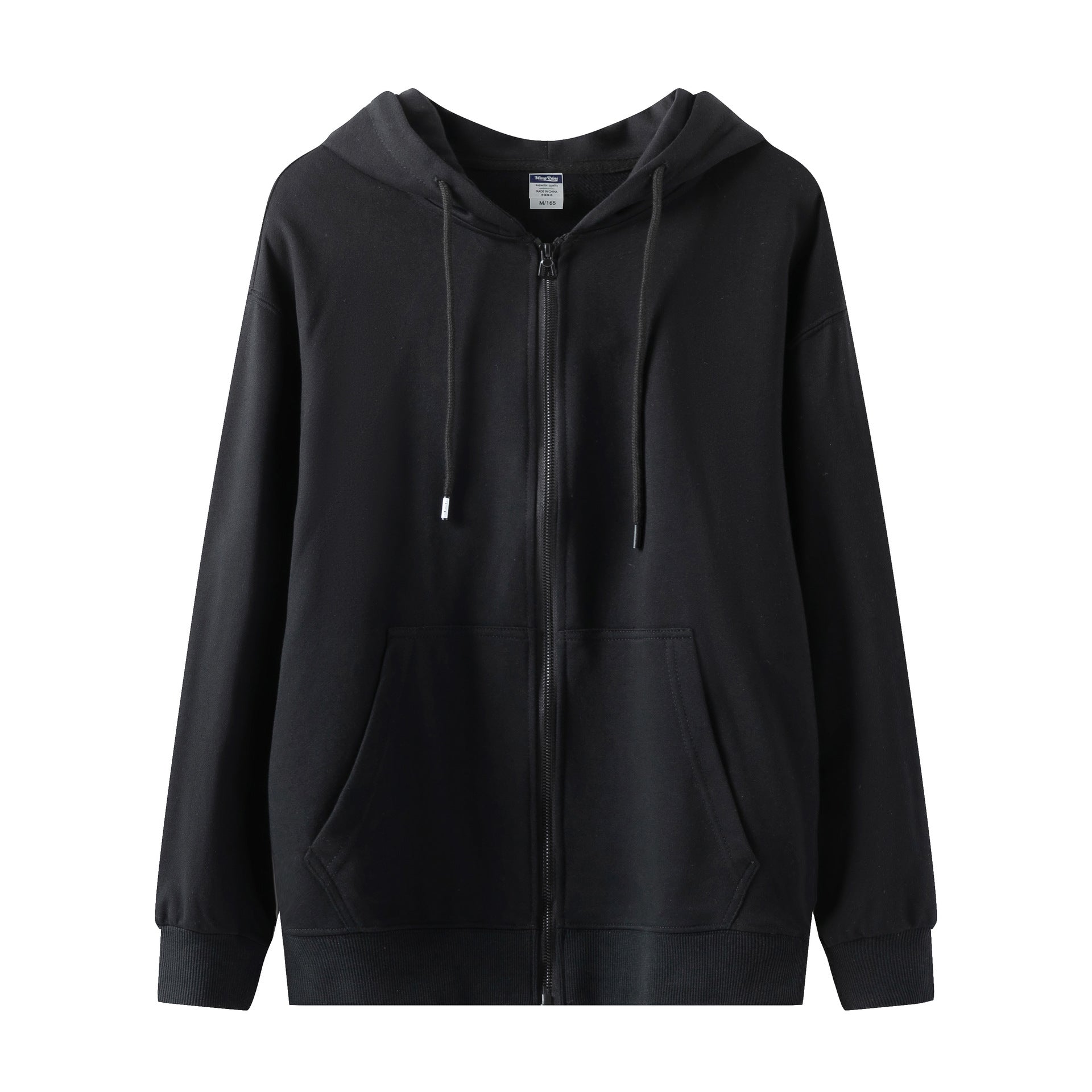 Cotton Zip Up Hooded Sweatshirt