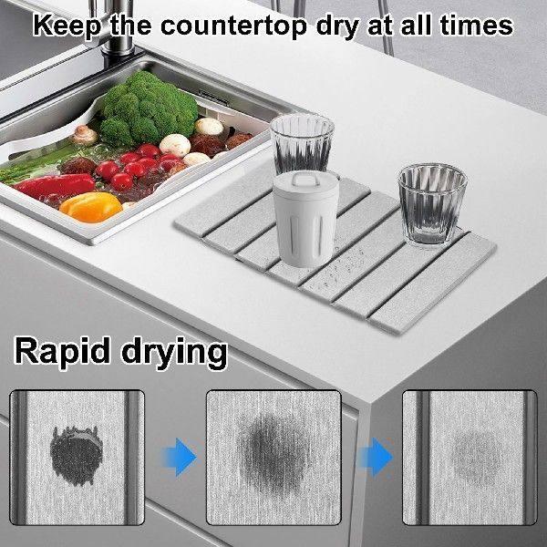 Countertop draining mat