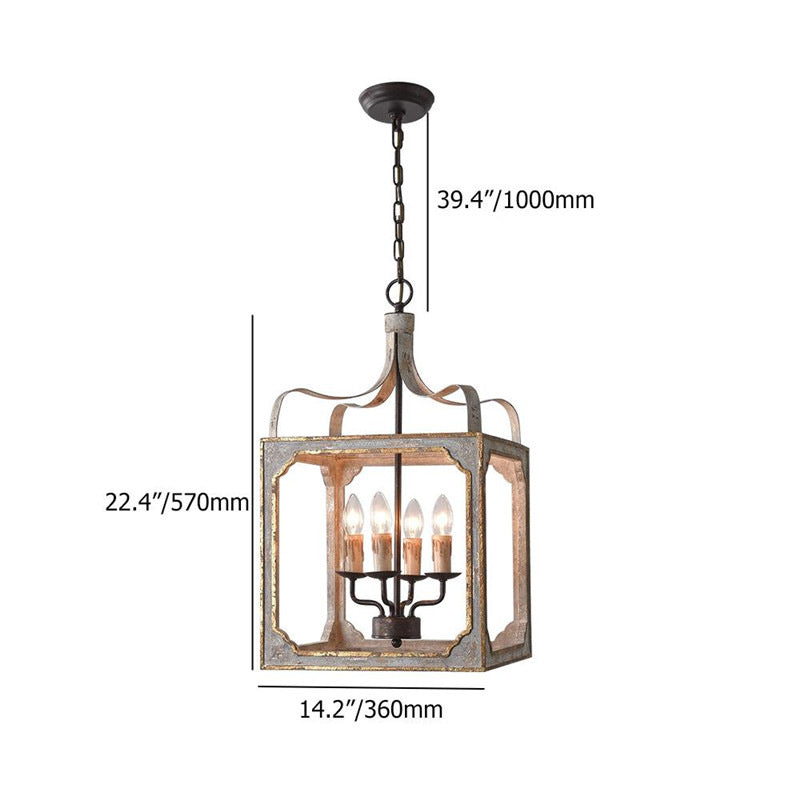 country wooden wall lamp