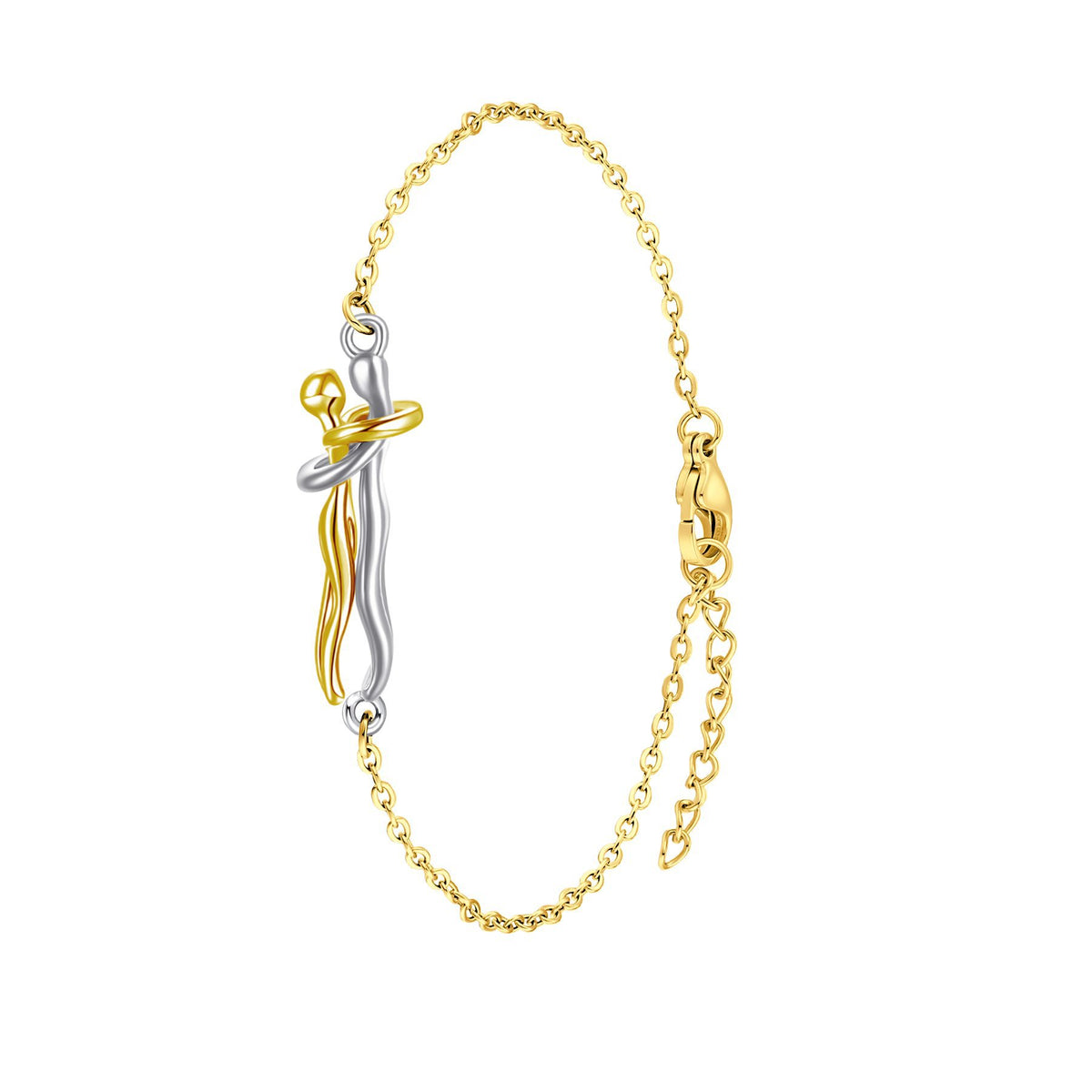 Couple Embrace Pendant Necklace
