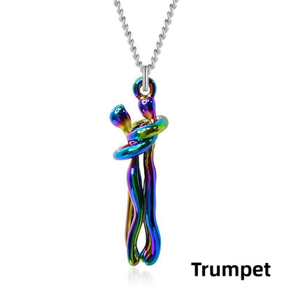 Couple Hugging Necklace