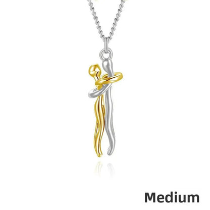 Couple Hugging Necklace