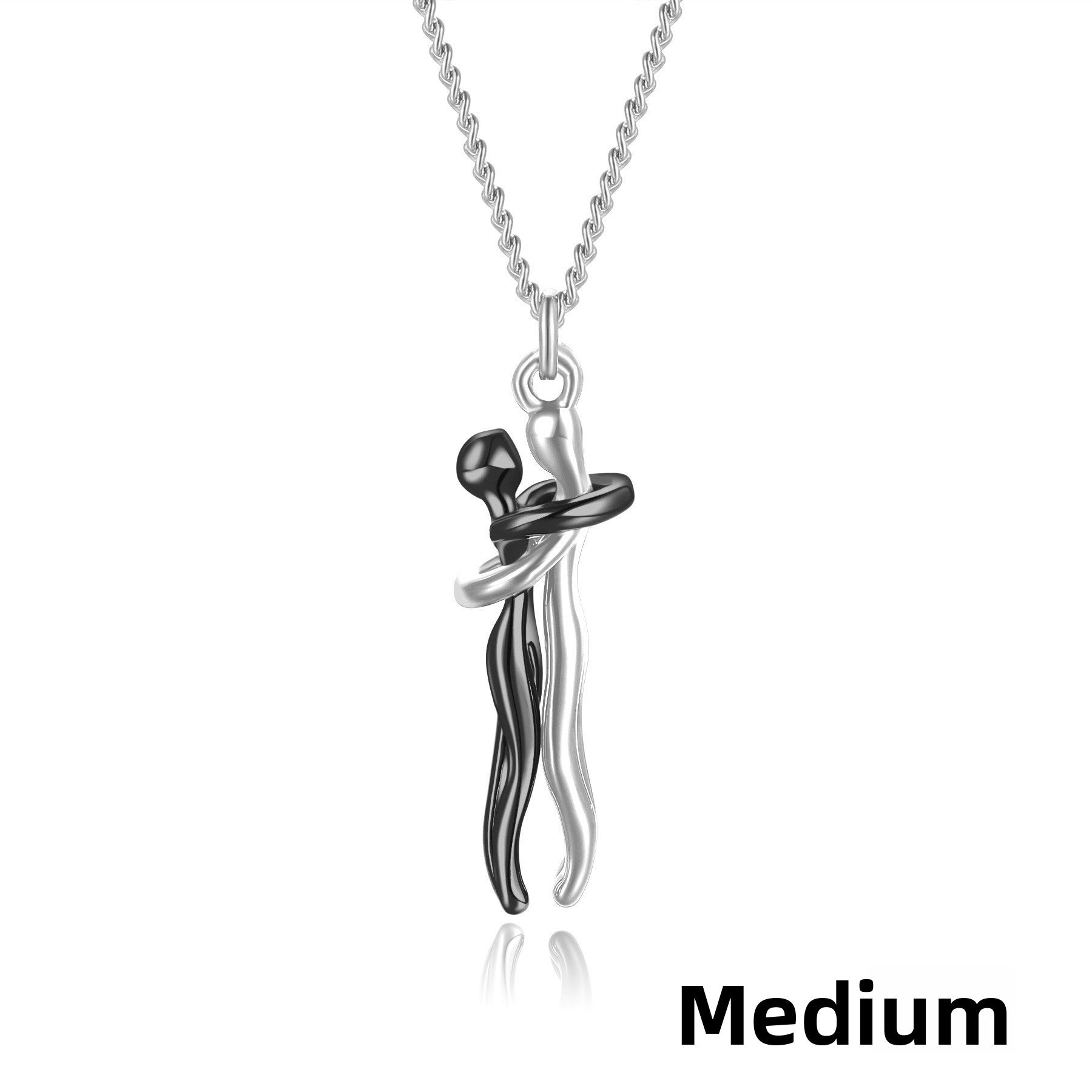 Couple Hugging Necklace