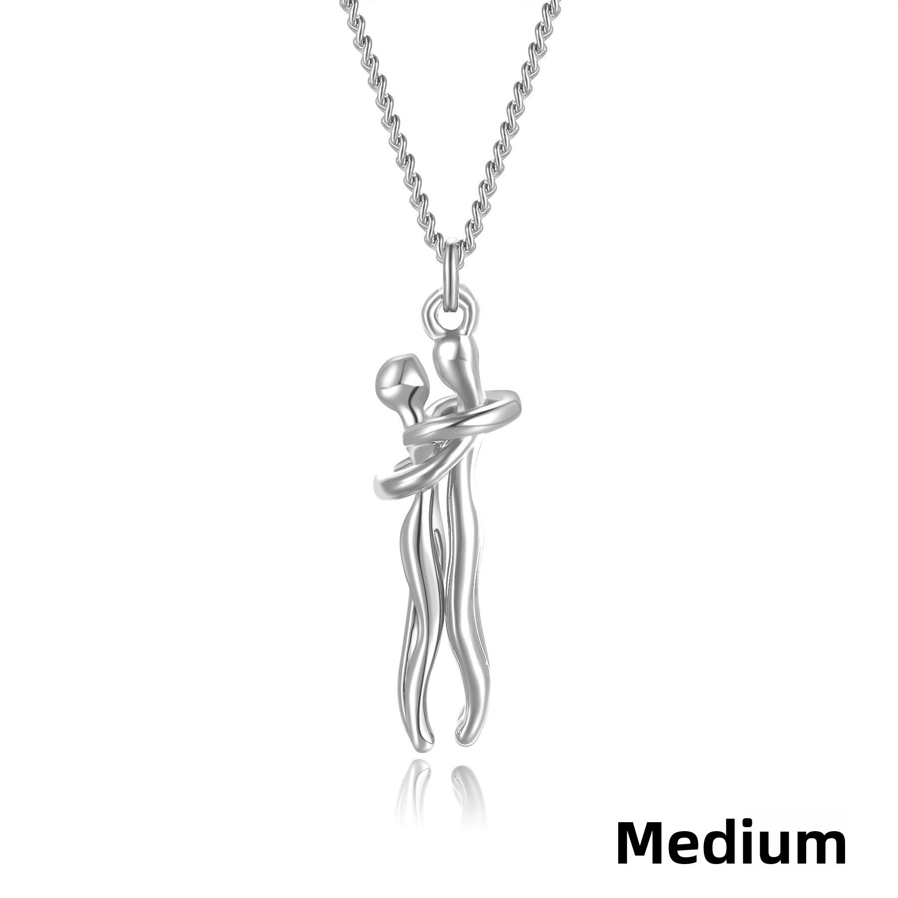 Couple Hugging Necklace